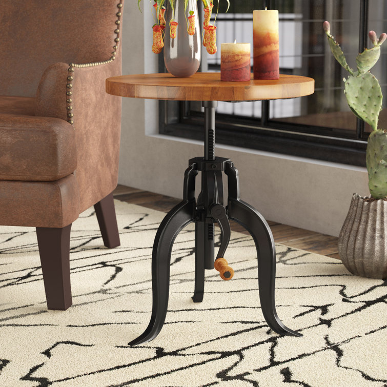 Williston Neche 28'' Tall Solid Wood Pedestal End Table & Reviews